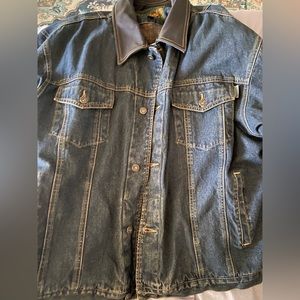 Timberland Denim and Leather trimmed coat XXL